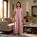 Bizzy Lizzy Light Pink Geranium 2pc Set Housecoat