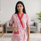 Bizzy Lizzy Light Pink Geranium 2pc Set Housecoat