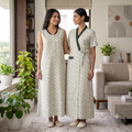 Bizzy Lizzy Light Green Magnolia 2pc Set Housecoat