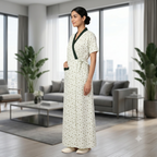 Bizzy Lizzy Light Green Magnolia 2pc Set Housecoat