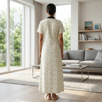 Bizzy Lizzy Light Green Magnolia 2pc Set Housecoat