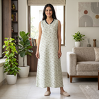 Bizzy Lizzy Light Green Magnolia 2pc Set Housecoat