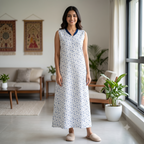 Bizzy Lizzy Light Blue Magnolia 2pc Set Housecoat