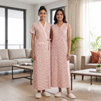 Bizzy Lizzy Light Pink Magnolia 2pc Set Housecoat