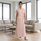 Bizzy Lizzy Light Pink Magnolia 2pc Set Housecoat