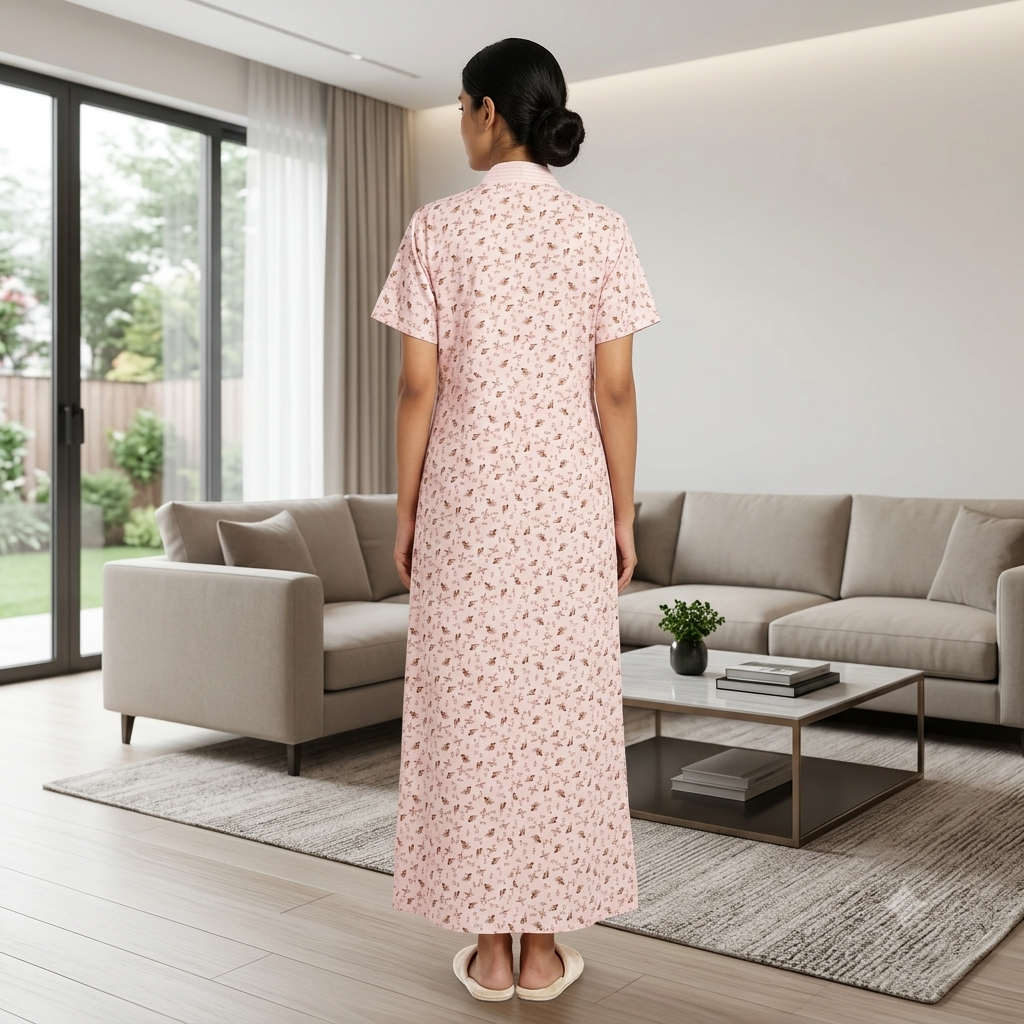 Bizzy Lizzy Light Pink Magnolia 2pc Set Housecoat