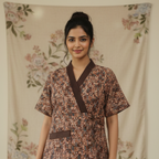 Bizzy Lizzy Brown Daisy Housecoat