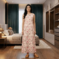 Bizzy Lizzy Peach Daisy Sleeveless A-Line Nighty