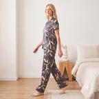 Premium Soft Satin Grey Iris Nightsuit