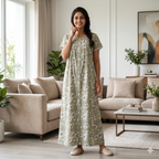 Bizzy Lizzy Light Green Iris Front Open Nighty