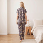 Premium Soft Satin Grey Iris Nightsuit