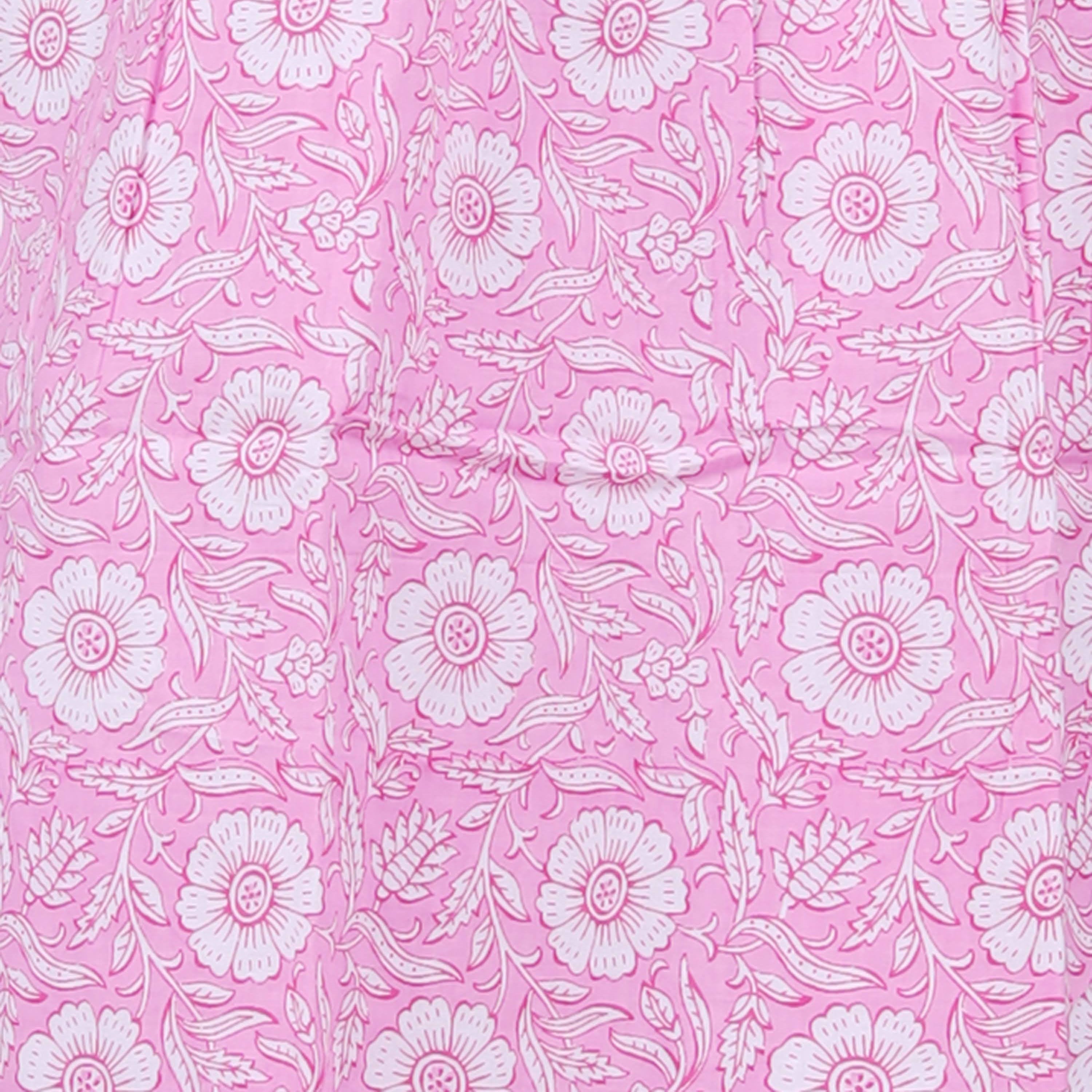 Pure Cotton Light Pink Carnation Full Front Open Nighty