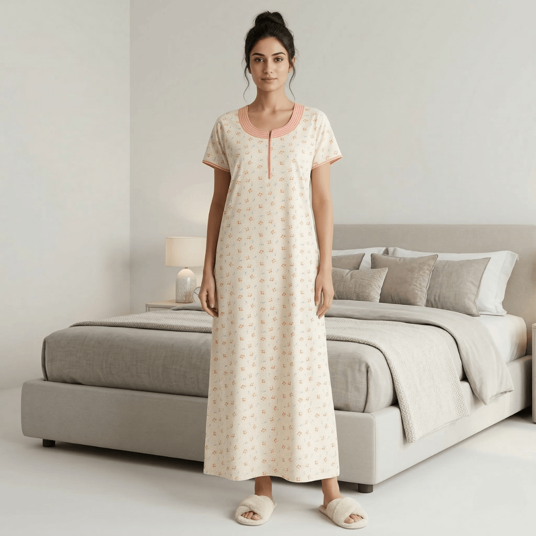 Brasso Premuim Peach Lilacs Aline Nighty