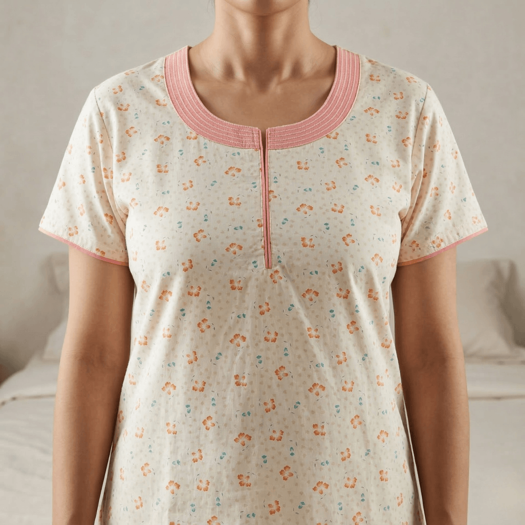 Brasso Premuim Peach Lilacs Aline Nighty