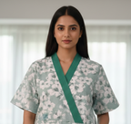 Bizzy Lizzy Green Pansy 2pc Set  Housecoat