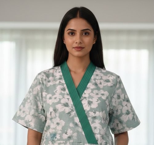 Bizzy Lizzy Green Pansy 2pc Set  Housecoat