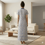 Bizzy Lizzy Blue Sunflower Housecoat