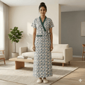 Bizzy Lizzy Green Sunflower Housecoat