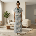 Bizzy Lizzy Green Sunflower Housecoat