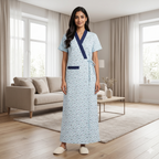 Bizzy Lizzy Light Blue Lily 2pc Set Housecoat