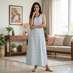 Bizzy Lizzy Light Blue Lily 2pc Set Housecoat