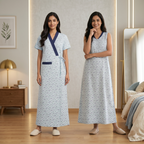 Bizzy Lizzy Light Blue Lily 2pc Set Housecoat