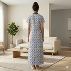 Bizzy Lizzy Blue Lily 2pc Set Housecoat