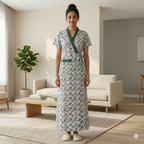 Bizzy Lizzy Green Lily 2pc Set Housecoat
