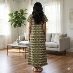Pure Cotton Green Carnation Housecoat