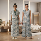 Bizzy Lizzy Green Lily 2pc Set Housecoat