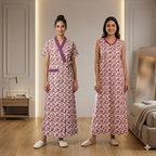 Bizzy Lizzy Purple Lily 2pc Set Housecoat