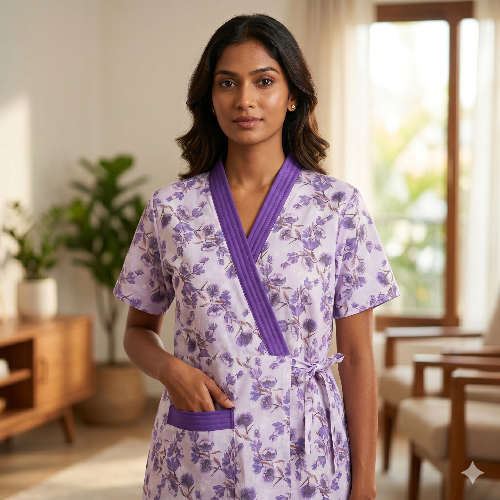 Bizzy Lizzy Purple Stock Housecoat