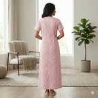 Bizzy Lizzy Light Pink Alstroemeria 2pc Set Housecoat