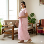 Bizzy Lizzy Light Pink Rose Front Open Nighty
