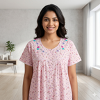 Bizzy Lizzy Light Pink Rose Front Open Nighty