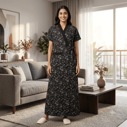 Bizzy Lizzy Black Daffodil Housecoat