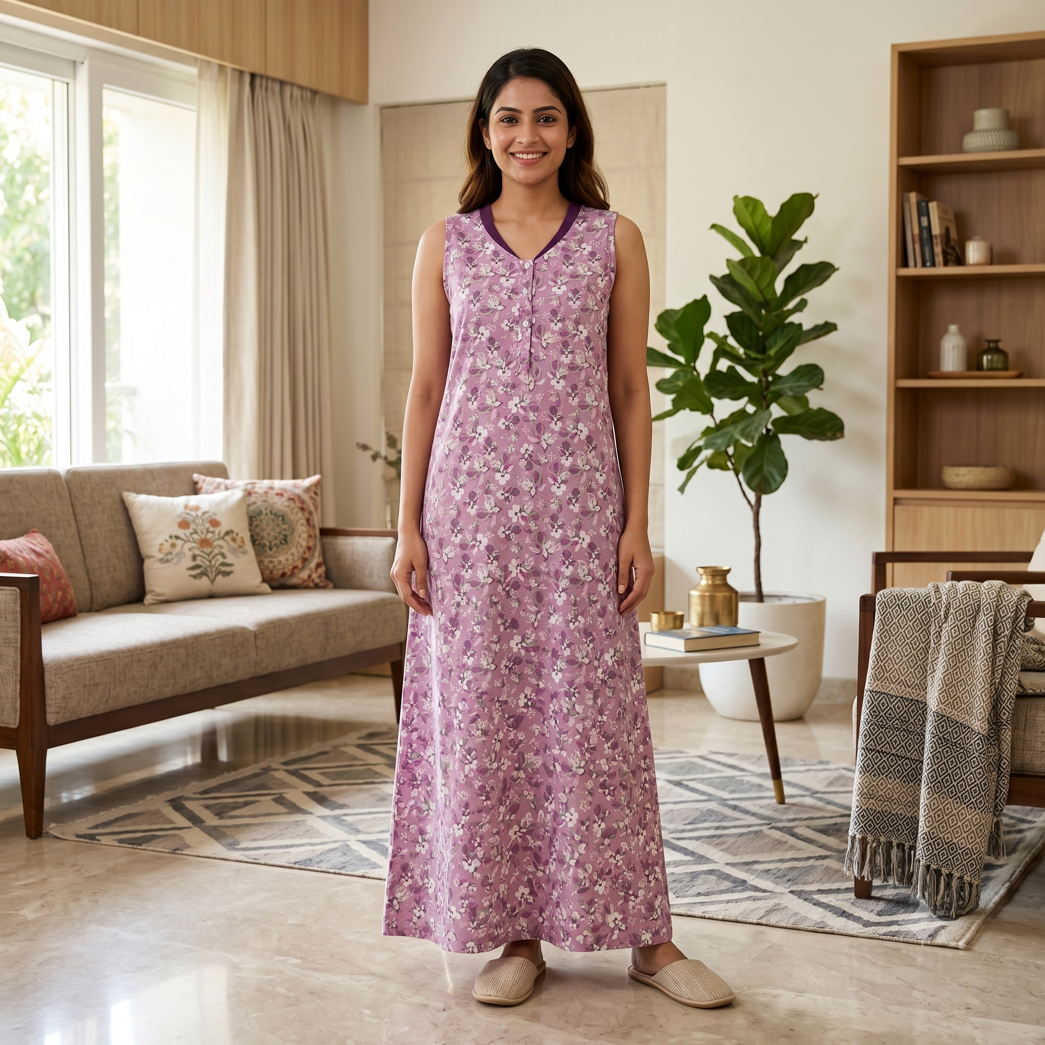 Bizzy Lizzy Light Pink Daisy 2pc Set Housecoat