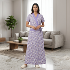 Bizzy Lizzy Light Purple Daisy 2pc Set Housecoat