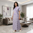 Bizzy Lizzy Light Purple Daisy 2pc Set Housecoat
