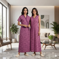 Bizzy Lizzy Deep Purple Hyacinth 2pc Set Housecoat