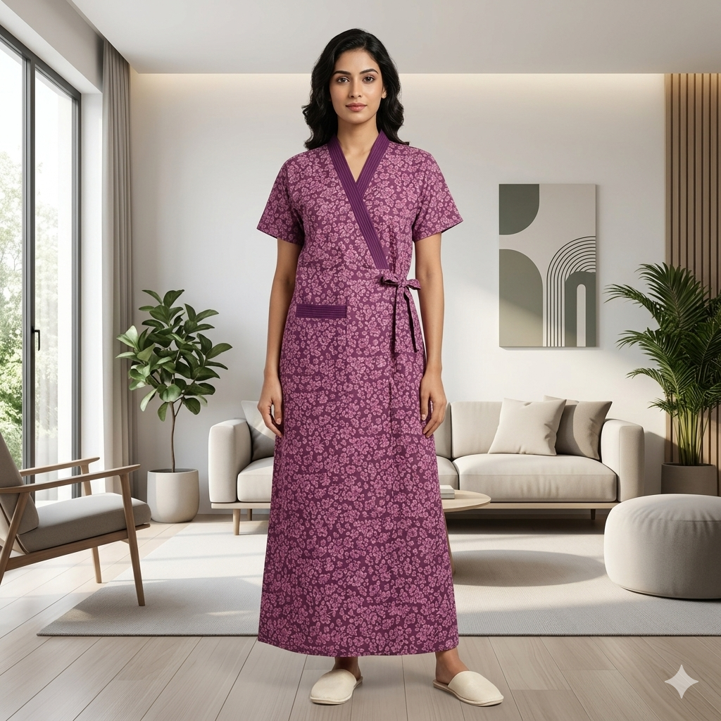 Bizzy Lizzy Deep Purple Hyacinth Housecoat
