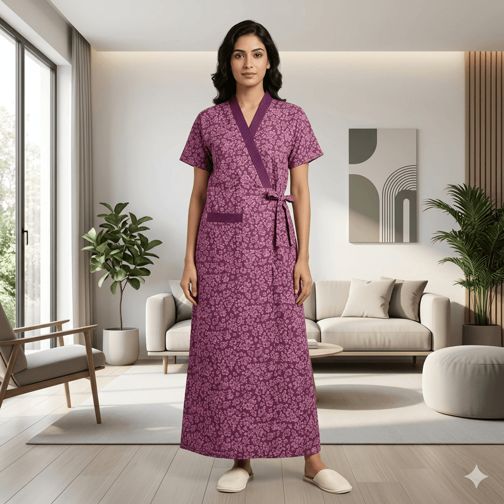 Bizzy Lizzy Deep Purple Hyacinth Housecoat