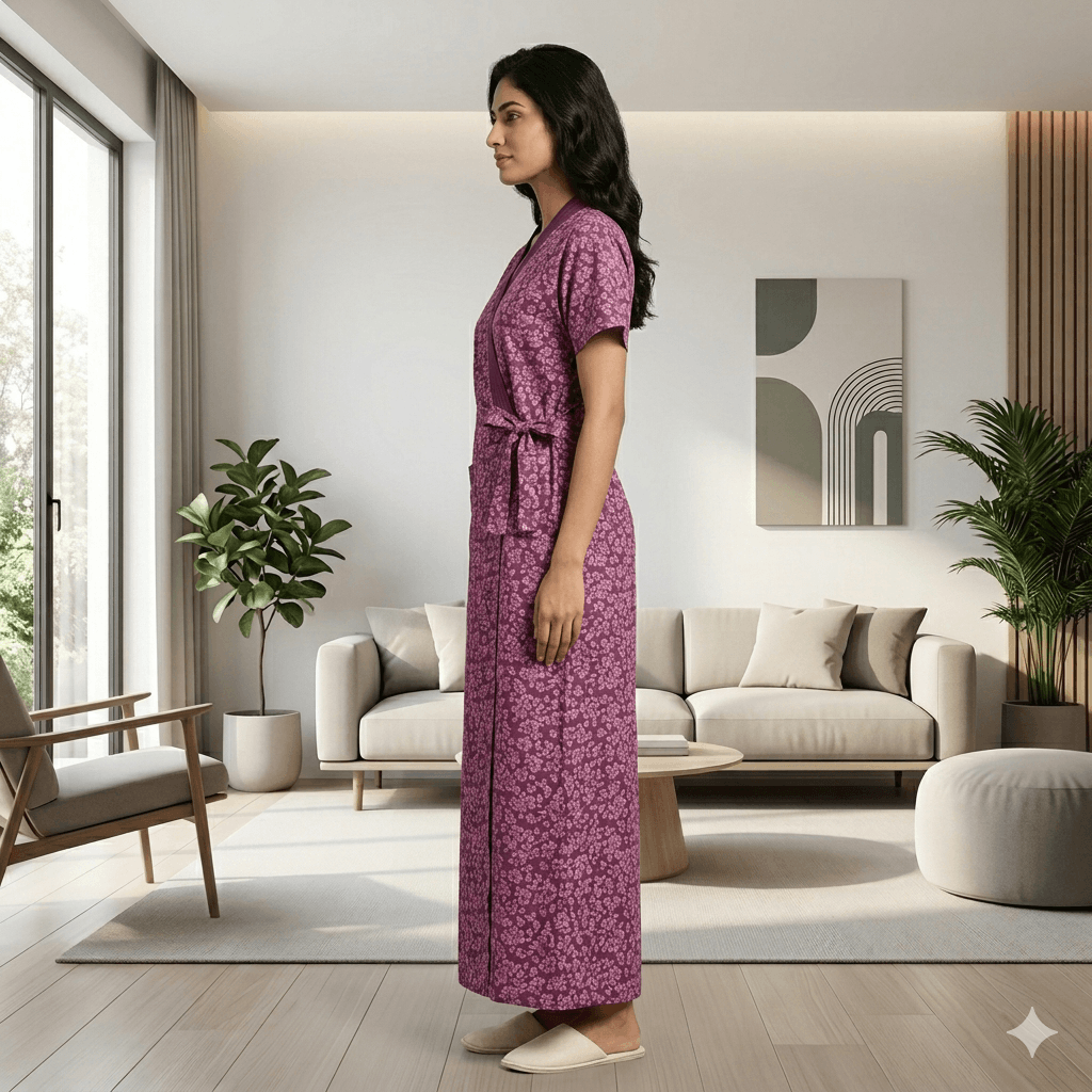 Bizzy Lizzy Deep Purple Hyacinth Housecoat