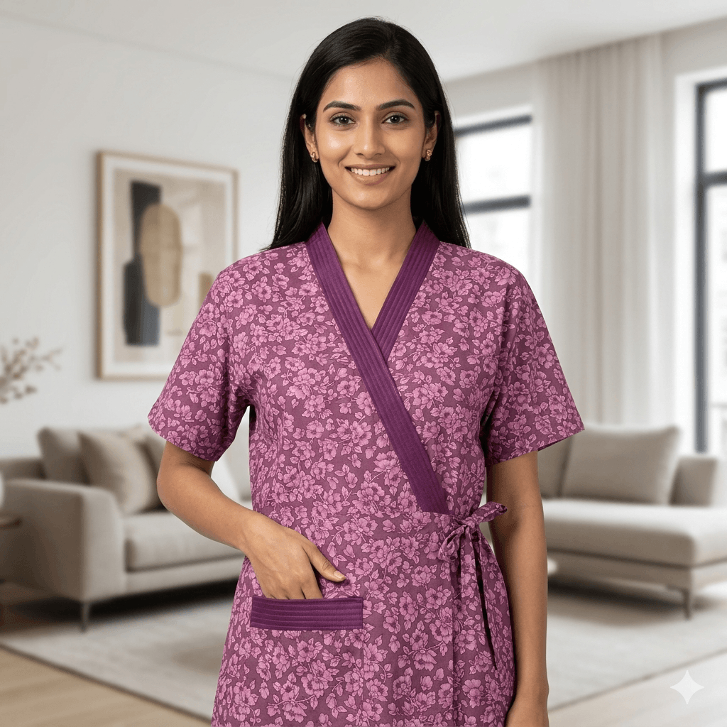 Bizzy Lizzy Deep Purple Hyacinth Housecoat