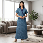 Bizzy Lizzy Blue Hyacinth 2pc Set Housecoat