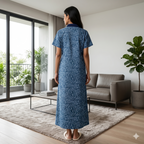 Bizzy Lizzy Blue Hyacinth 2pc Set Housecoat