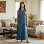 Bizzy Lizzy Blue Hyacinth 2pc Set Housecoat