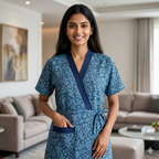Bizzy Lizzy Blue Hyacinth 2pc Set Housecoat