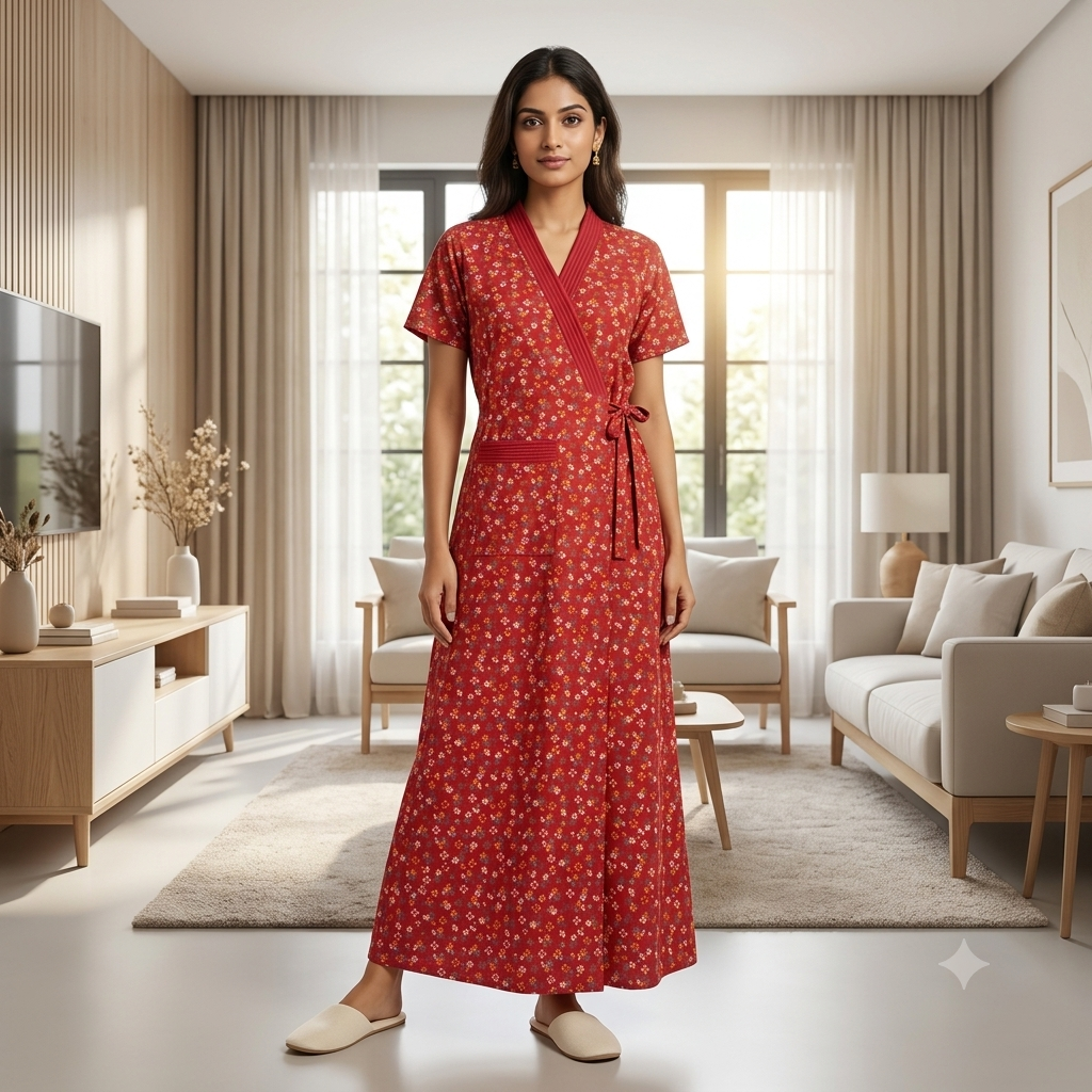 Bizzy Lizzy Red Iris 2pc Set Housecoat