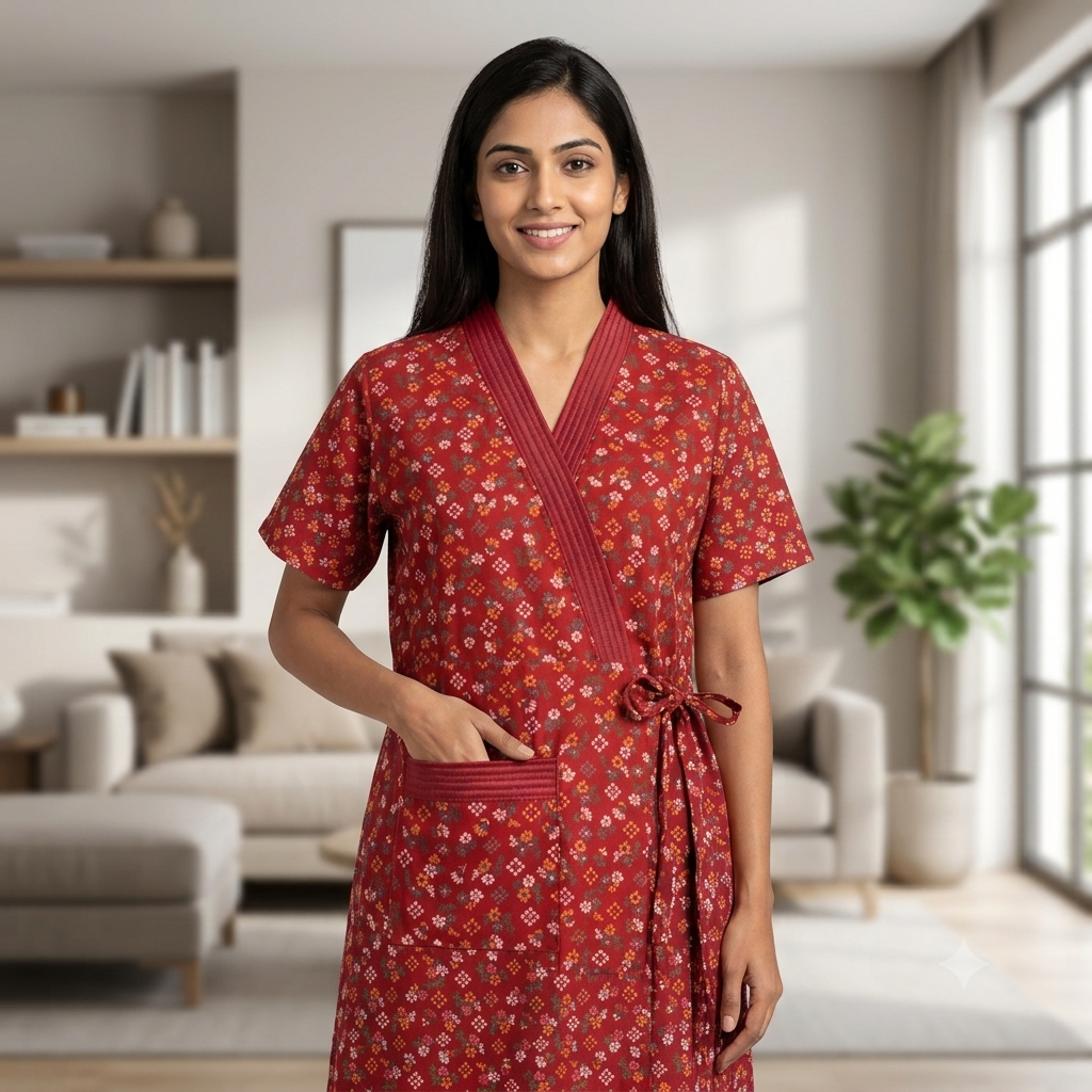 Bizzy Lizzy Red Iris 2pc Set Housecoat